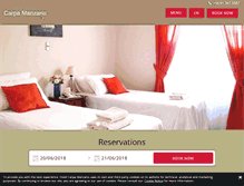 Tablet Screenshot of hotelcarpamanzano.com